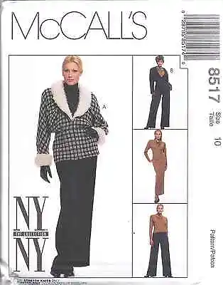 8517 UNCUT Vintage McCalls SEWING Pattern Jacket Top Skirt Pants NY NY OOP OOP • $4.89