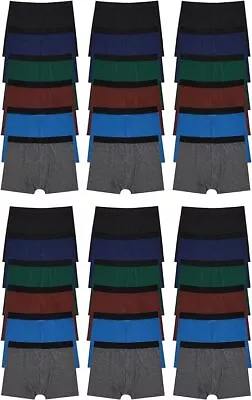 36 Pack Of Mens 100% Cotton Boxer Briefs Underwear Bulk Assorted Colors • $108