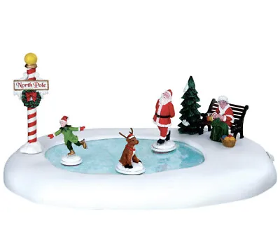 Lemax North Pole Ice Follies Animated Skating Pond -Holiday Village/Train • $39.75