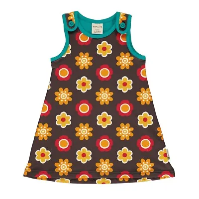 £15.90 • Buy Maxomorra Dress Retro Flowers Organic Cotton Play Dress | 2 3 4 92/98 98/104