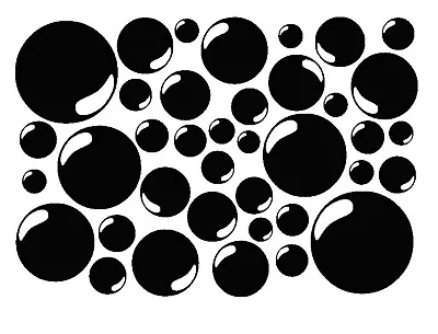 £2.75 • Buy 38 Bubbles Vinyl Stickers A4 Sheet Bathroom Tile Wall Art Home Decorate Windows