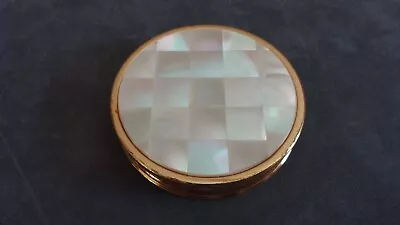 Vintage Max Factor Creme Puff Mother Of Pearl Compact Hollywood London Paris. • $12.99