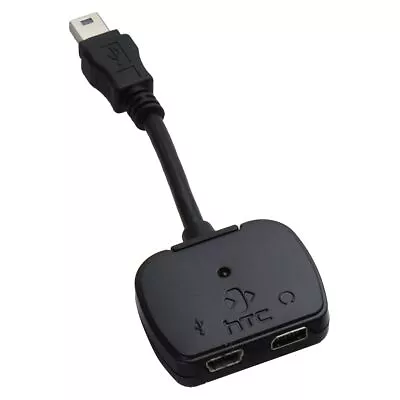 HTC Mini USB Audio Headset And Power Charger Port Splitter Y Adapter Cable • $6.59