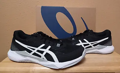 ASICS Gel-Tactic Women's Volleyball Black / White Shoes Sneakers  US 9.5 • $49.99