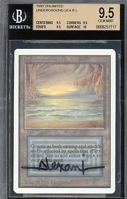 GEM MINT BGS 9.5 1993 Unlimited Underground Sea ~ QUAD+10 ~ Vintage MTG/Magic!!! • $2175