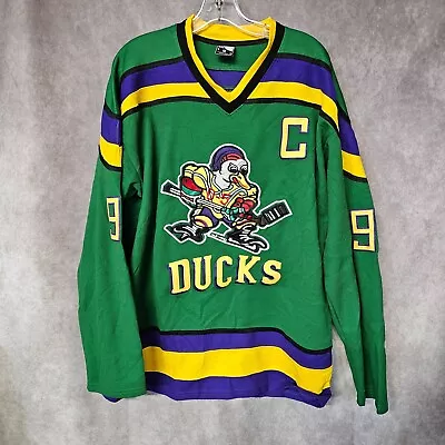 Molpe The Mighty Ducks Movie Conway 96 Green Hockey Jersey Mens M Strap • $29.99