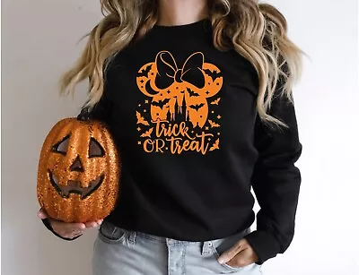 Happy Halloween Pumpkin Tee Witch Unisex Sweatshirt  Disney 1 • £14.69