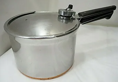 Revere Ware 4 Qt. Vintage 1801 Copper Bottom Pressure Cooker New Gasket USA EUC • $59.94