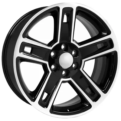 OE Wheels CV74B 22x9 6x5.5  +24mm Black/Machined Wheel Rim 22  Inch • $268.99