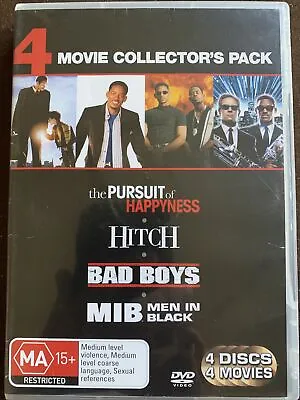 £5.51 • Buy DVD: The Pursuit Of Happiness + Hitch. + Bad Boys + MIB Men In Black (4 Movies)
