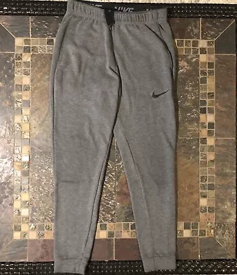 Men's Nike Dri Fit Gray Track Sweat Pants Size Small Standard Tapered Fit • $19.95