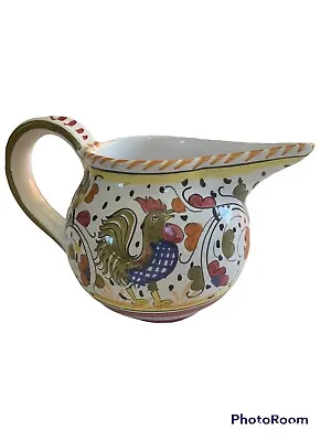 LOVELY DERUTA ITALIAN CERAMIC Pitcher/Creamer Signed And Numbered  • $28.50