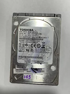 Toshiba MQ01ABD100 1TB 2.5” SATA Laptop Hard Drive. • £29.99