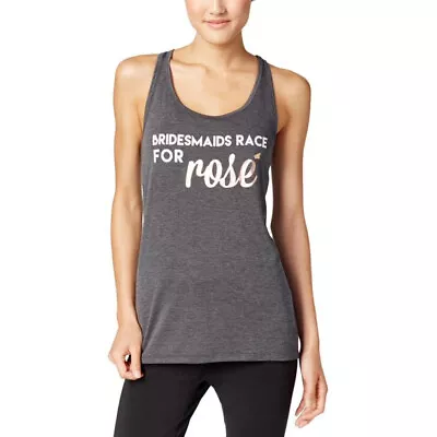 Ideology Women's Bridesmaid Graphic Tank Top Charcoal Heather Size XL • $8.79