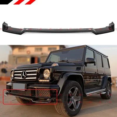 For 2016-18 Mercedes Benz G550 G500 W463 Black Front Bumper Lip Spoiler Body Kit • $144.99