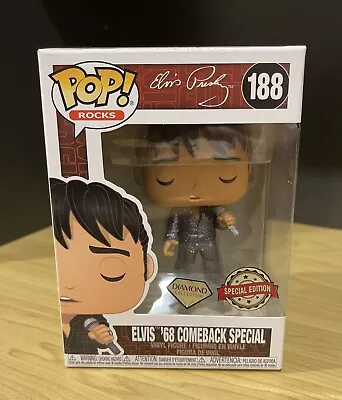 Elvis Presley 68 Comeback Special #188 - Funko POP! Vinyl - Diamond / Glitter • $19