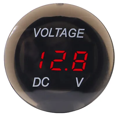 Car Voltage Meter Gauge Boat SUV RV Voltmeter LED Socket DC12V Digital Display • $6.99