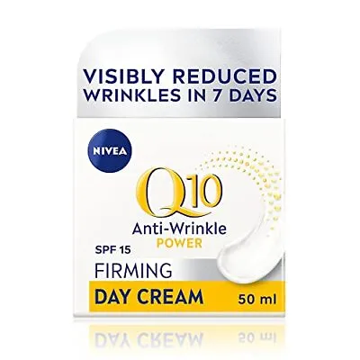 NIVEA Q10 Anti-Wrinkle Power Firming Day Cream SPF 15 (50 Ml) Anti-Wrinkle • £9.33