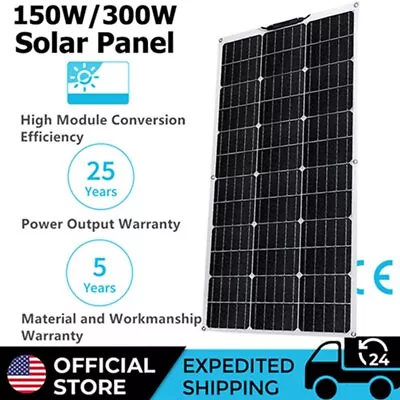 300W 150W Polycrystalline Solar Panel 12V Kit Off Grid Solar Kit RV Caravan • $128.98