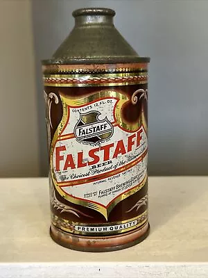 Vintage 1940s Falstaff Beer 12oz Cone Top Beer Can EMPTY St. Louis MO • $99