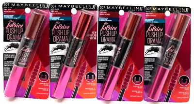 (4) Maybelline Falsies Push Up Drama Mascara Sealed Waterproof 307 - Very Black • $29.99