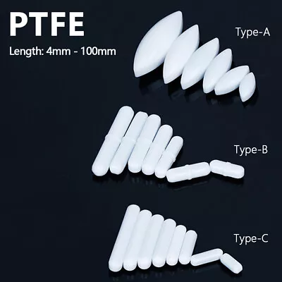 Lab PTFE Magnetic Stir Bars Type A B C Stirrer Bar Rod High Temp Length 4-100mm • $4.45