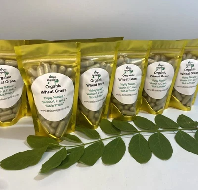 $25 • Buy Organic Wheat Grass Herbal Capsules, Highly Nutrient