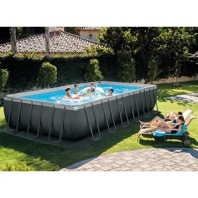 £1999 • Buy 24ft X 12ft Ultra XTR Rectangular Frame Swimming Pool Set With Sand Filter 26364