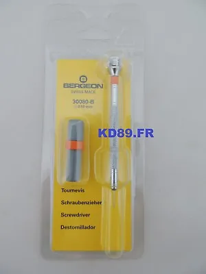 Screwdriver Bergeon 30080-B 0.50 Mm For Watchmakers With Spare Blades SWISS MADE • $33.86