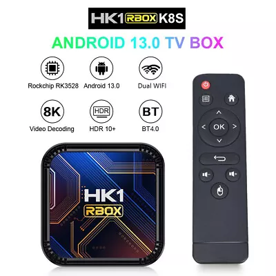 HK1  Android 13 Smart TV Box 2.4G& 5G 4K HD Bluetooth Set Top Boxes Media Player • $35.99