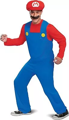 Mario Classic Nintendo Brothers Video Game Fancy Dress Halloween Adult Costume • $52.95