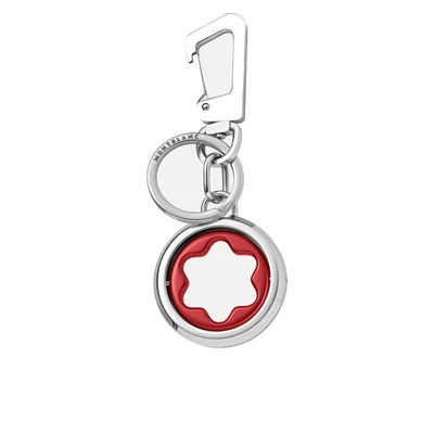 £179.02 • Buy Mens Keyfob Montblanc Meisterstück 128746 Key Chain In Red Steel With Ring Hook