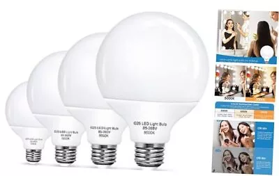 Vanity Light Bulbs 6W LED Globe Light Bulbs (60W 4 Pack Daylight White • $21.38