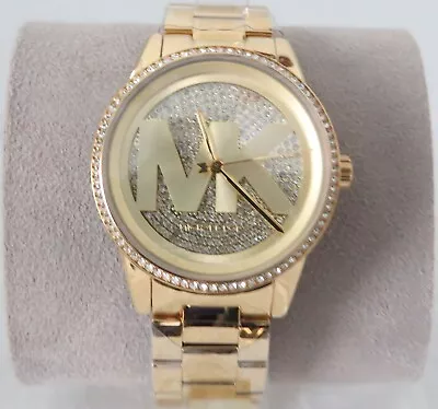 Michael Kors Ritz Three-Hand Gold-Tone Ladies Stainless Steel Watch • $105