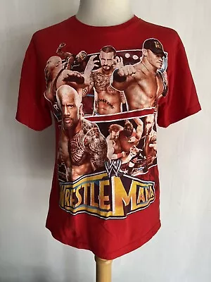 £15.40 • Buy WWE WRESTLING (2016) Official Wrestlemania The Rock John Cena T-Shirt L (14/16)
