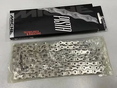 Miche Pista Single Speed 1/2” X1/8” Bicycle Cycling Chain (114Links) Silver • $14.99