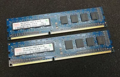 4GB Kit (2 X 2GB) Hynix HMT325U6BFR8C-H9 N0 AA PC3-10600U DDR3 Computer Memory • £7.99