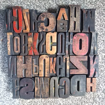 £4 • Buy Vintage Wooden Letterpress Blocks, Letters For Printing