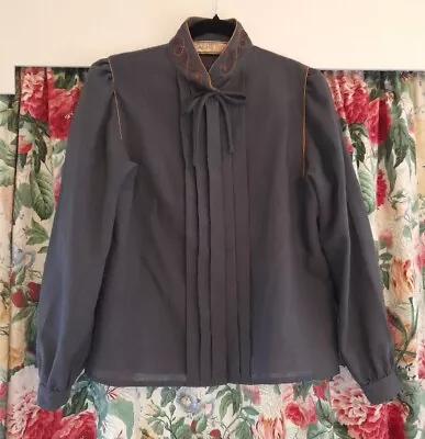 Vintage Blouse Cache D'Or Size 14 Mansfield Originals Ltd Made In England... • £12