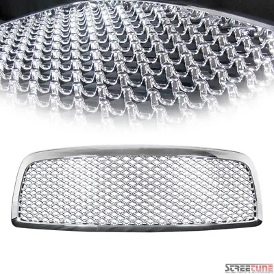 For 09-12 Dodge Ram 1500 Chrome Mesh Wire Front Hood Grill Grille Replacement 1P • $132