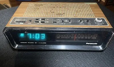 Vintage 80s Panasonic RC-95 Dual Alarm Clock Radio - Powers Up Seems To Work • $7.25