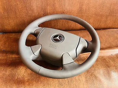 AMG Sport Mercedes Steering Wheel W202 W210 W140 R129 W124 Grey New Leather • $453