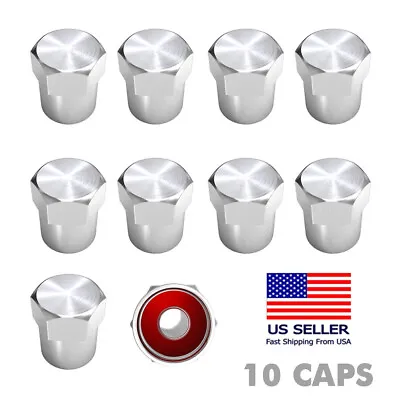 10PC Chrome Silver Light-Weight Tire Valve Air Dust Cover Stem Caps Bike Car SUV • $6.99