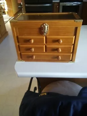 Handmade Wooden Jewelry Box Used • $150