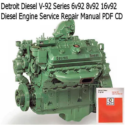 $11.71 • Buy Detroit Diesel Series V-92 Service Manual 6V-92 8V-92 Engine Repair CD !!       