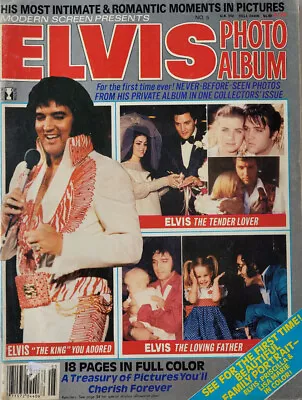 Modern Screen Elvis Presley Photo Album Vtg 1980 Magazine Color Photos - NoML VG • $9.95