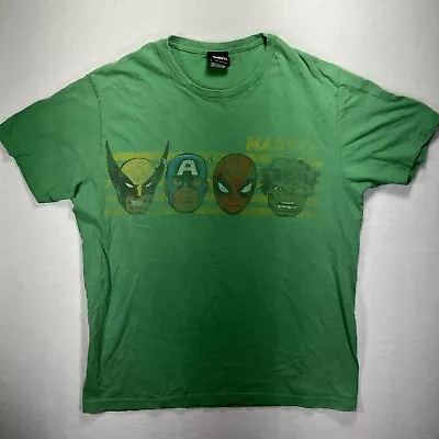 Marvel Mad Engine Shirt Hulk Spiderman Captain America Wolverine Mens L • $9.99