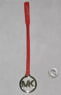 NEW Michael KORS Leather Strap MK Bag CHARM Hang Tag Gold-Tone / Red • $12.99