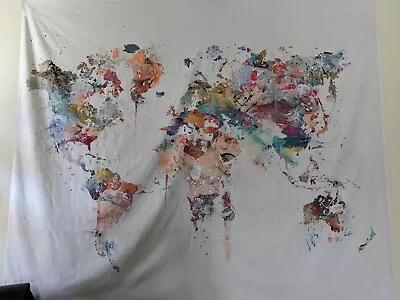$15 • Buy Society6 Watercolor World Map Tapestry Wall Decor