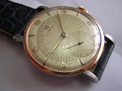 Vintage Steel 18K Gold OMEGA Jumbo 30T2RG Chronometer Men's Watch - Ref 2366-2.. • $2000